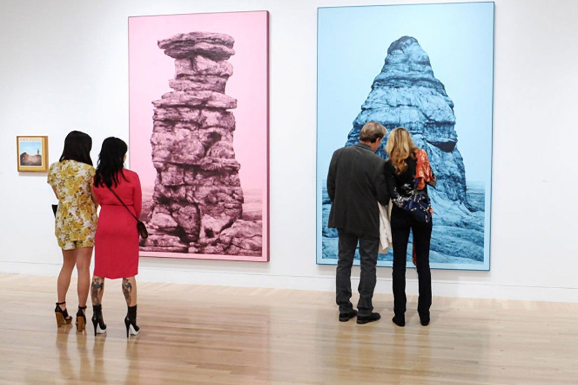 People looking at artwork at the Hammer Museum